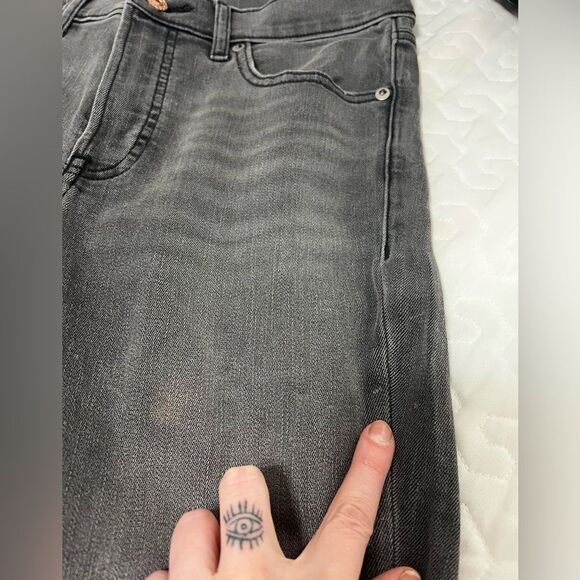 Express skinny back distressed jeans 4 tall long mid rise ankle length - Picture 7 of 10